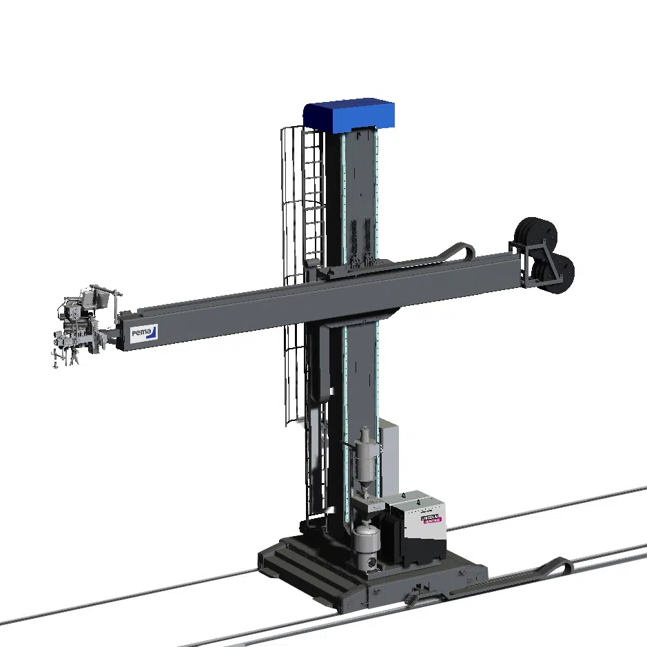 EHD welding Column and boom, welding manipulator from Pemamek